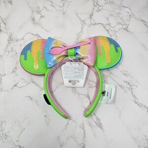 NWT Disney Parks Disney Eats Minnie Mouse Shaved Ice Ear Headband